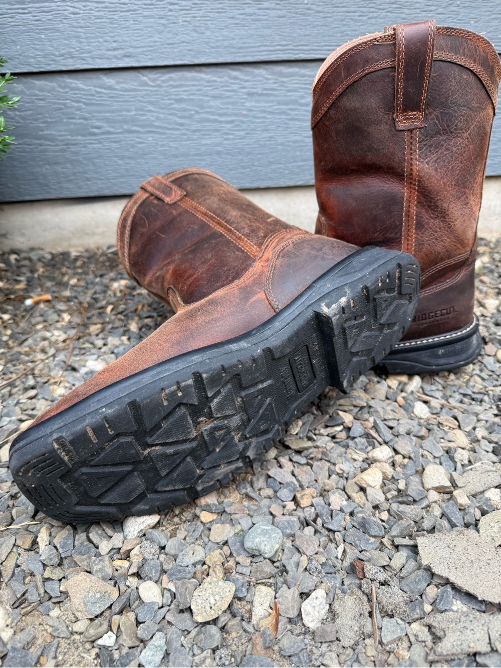 Ridgecut Toughwear Waterproof Pull-On Work Boots Men’s 11 Leather MemorySole - Picture 2 of 8